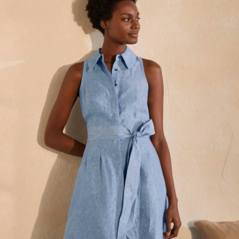 NWT Boden Kate Linen Shirt Dress